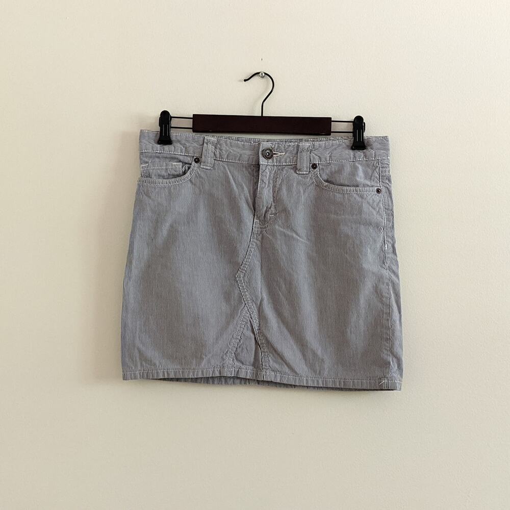 Tommy Hilfiger Size 6 Railroad Stripe Denim Jean Skirt